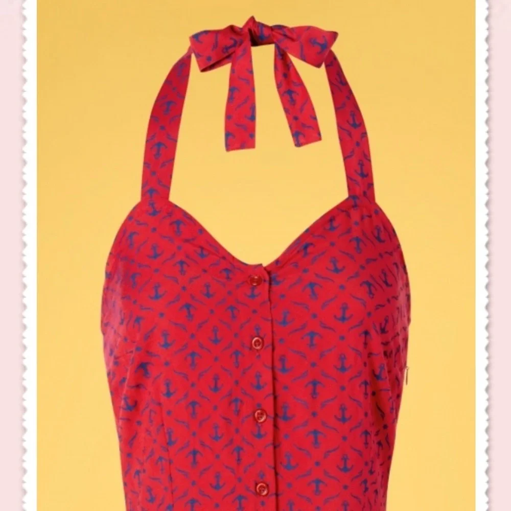 Rare Pretty Vacant Candy Anchor Halter Dress - Picture 3 of 4